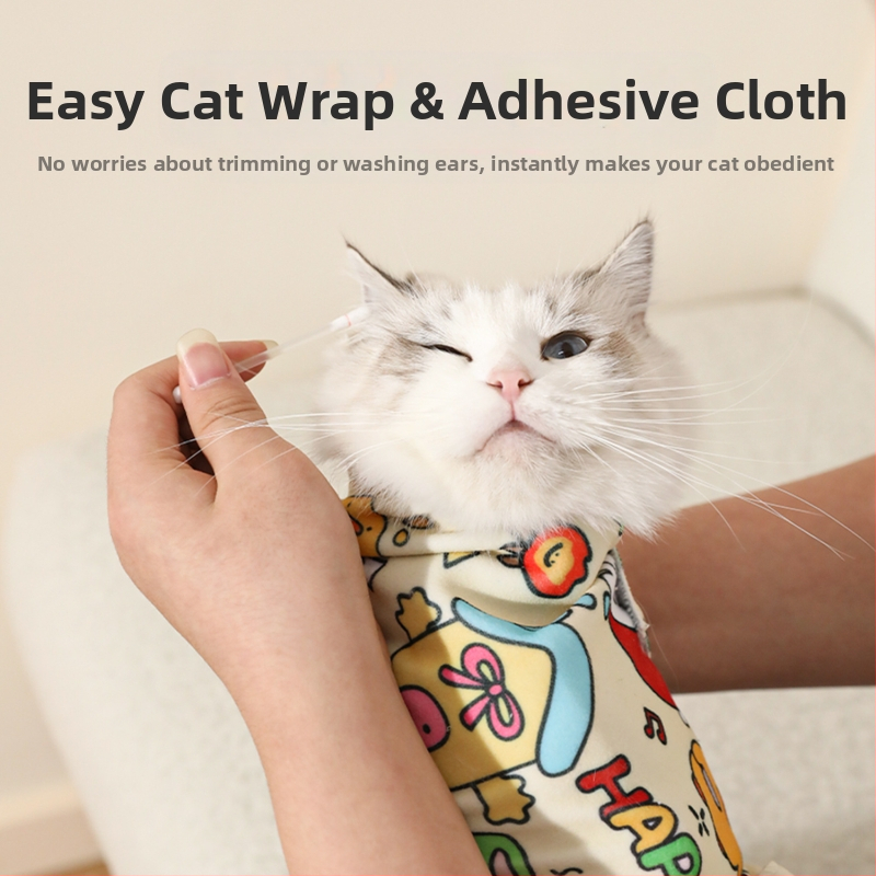 Rūpnīcas vairumtirdzniecības daudzfunkcionāls kaķu audums multfilmu grafiti pašsūcošs maģisks aptinams kaķu audums viegli aptinams kaķu audums kaķu piederumi