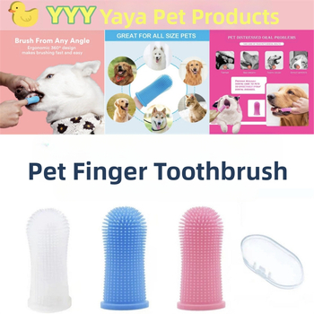 Четка за зъби за пръсти за кръстосани пръсти, Почистващи препарати против зъбен камък, Комплект силиконови четки за пръсти за домашни любимци, Четка за зъби за почистване на устната кухина на котки и кучета