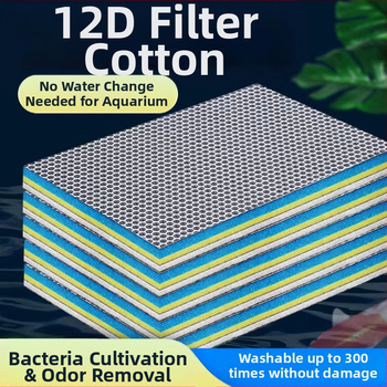 Akvaariumi filterpuuvill paksendatud 10D 8D filterpuuvillast käsnaga, mitte mädanenud akvaariumi vee puhastamiseks biokeemiline puuvillane filtermaterjal