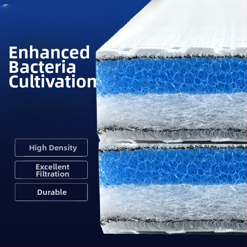 Филтър за аквариум, памучен, удебелен 10D 8D филтър, памучна гъба, измиване, не гниене, пречистване на вода в аквариума, биохимичен памучен филтърен материал