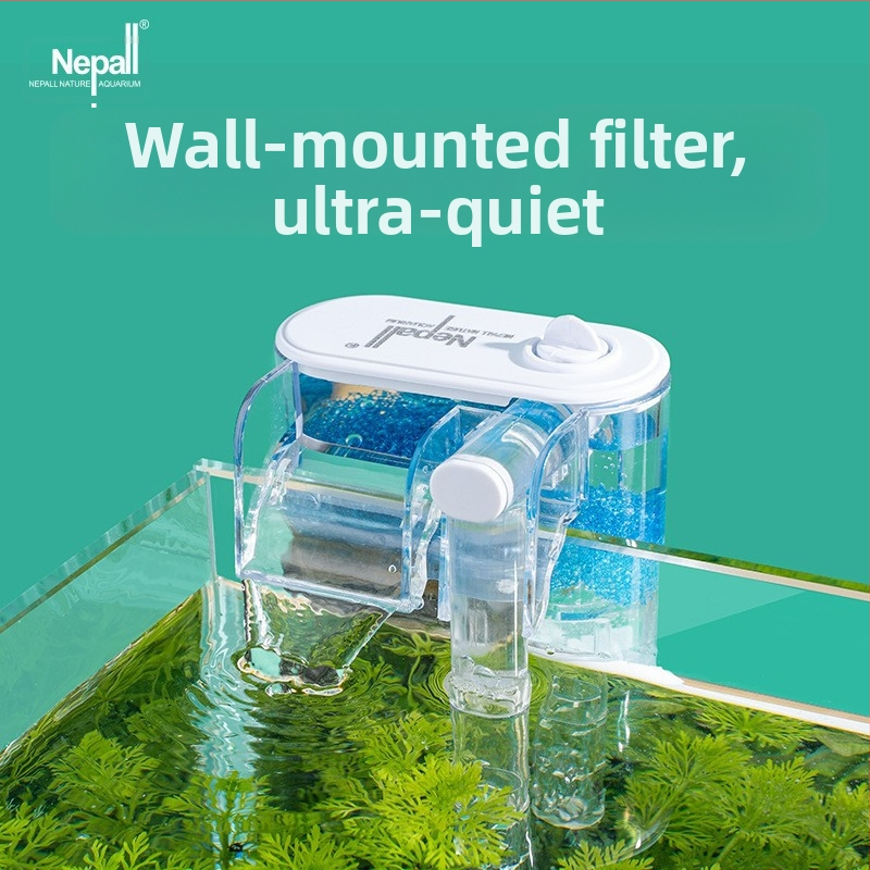 Nepālas zivju tvertnes filtrs, mazs cirkulācijas sūknis, trīs vienā ūdens attīrīšanas ūdenskritums, skābekļa palielinošs, kluss, mājsaimniecības, sienas stiprinājums