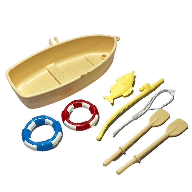 Микро пейзажни DIY орнаменти мини симулационна лодка пръстен за плуване рибарска лодка аквариум плаващ модел озеленяване играчка