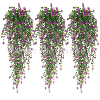 Tarpvalstybinė žalių augalų sieninė dekoracija, eukalipto, kamelijos, vynmedžio, eukalipto lapo, rotango, kabanti gėlių dekoracija