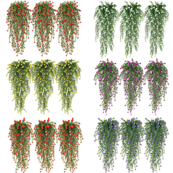 Tarpvalstybinė žalių augalų sieninė dekoracija, eukalipto, kamelijos, vynmedžio, eukalipto lapo, rotango, kabanti gėlių dekoracija