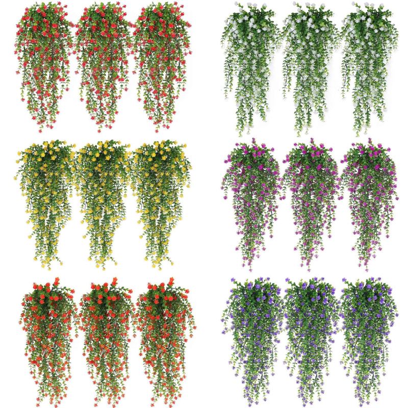 Tarpvalstybinė žalių augalų sieninė dekoracija, eukalipto, kamelijos, vynmedžio, eukalipto lapo, rotango, kabanti gėlių dekoracija