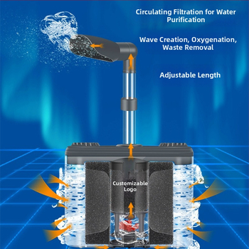 „Water Goblin“ akvariumo filtras, šešių viename filtras nuo oro pakėlimo, siurbimo tualetas, deguonį didinantis filtras, bangas generuojančios bakterijos