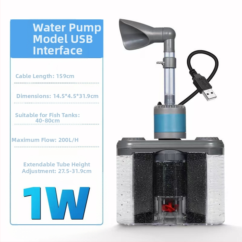 „Water Goblin“ akvariumo filtras, šešių viename filtras nuo oro pakėlimo, siurbimo tualetas, deguonį didinantis filtras, bangas generuojančios bakterijos