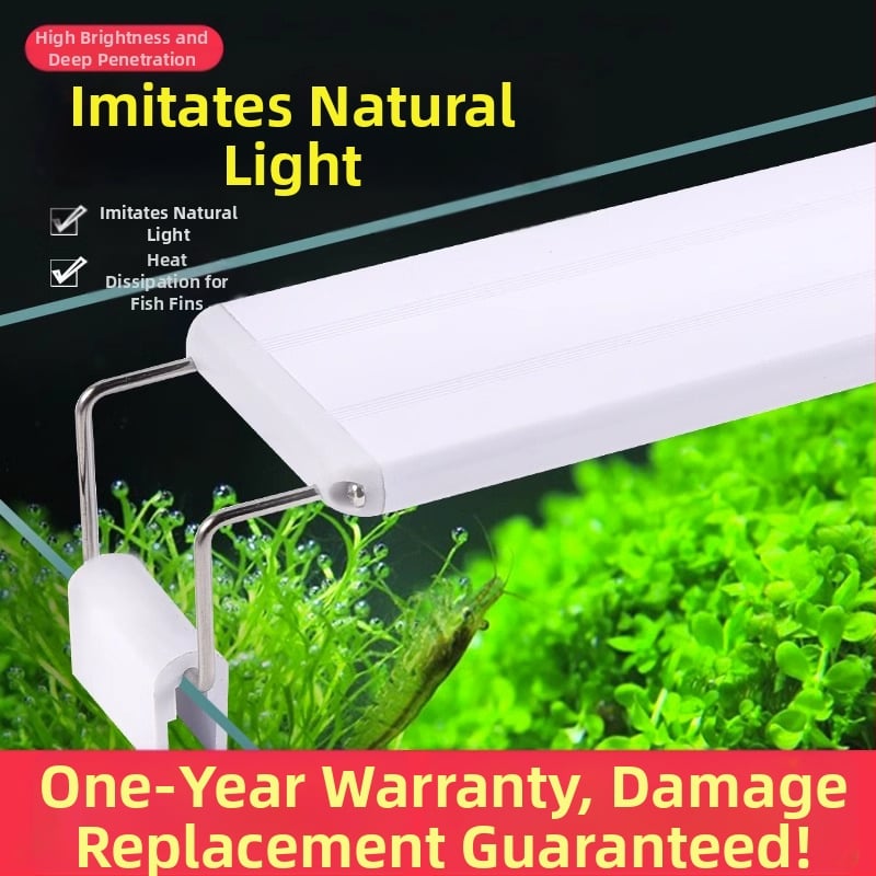 Akvariumo energiją taupanti lempa, specialus LED apšvietimas, akvariumo apželdinimas, vandens žolės lempa, atspari vandens purslams, mažo akvariumo rėmo lempa