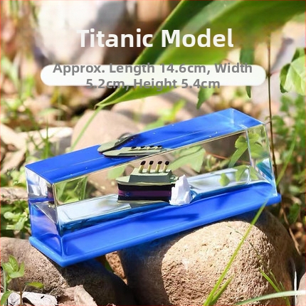 Mica Carte Roșie, populară în același stil, sticlă în derivă cu fluide pentru nave de croazieră, decorațiune pentru desktop, cutie cadou pentru ziua de naștere Titanic