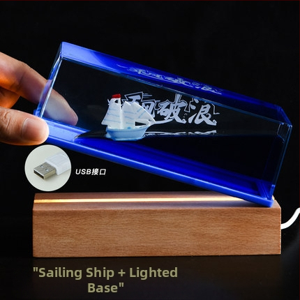 Mica Carte Roșie, populară în același stil, sticlă în derivă cu fluide pentru nave de croazieră, decorațiune pentru desktop, cutie cadou pentru ziua de naștere Titanic