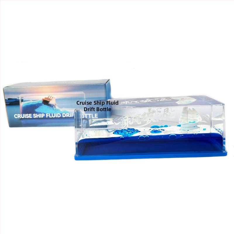 Mica Carte Roșie, populară în același stil, sticlă în derivă cu fluide pentru nave de croazieră, decorațiune pentru desktop, cutie cadou pentru ziua de naștere Titanic