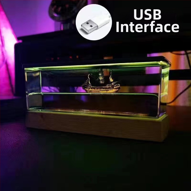 Mica Carte Roșie, populară în același stil, sticlă în derivă cu fluide pentru nave de croazieră, decorațiune pentru desktop, cutie cadou pentru ziua de naștere Titanic