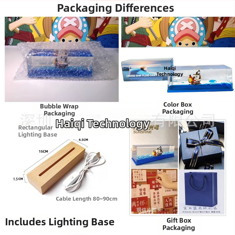 Mica Carte Roșie, populară în același stil, sticlă în derivă cu fluide pentru nave de croazieră, decorațiune pentru desktop, cutie cadou pentru ziua de naștere Titanic