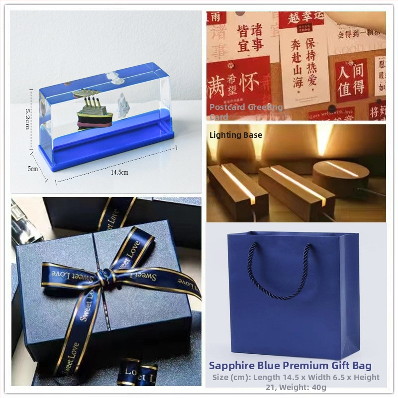 Mica Carte Roșie, populară în același stil, sticlă în derivă cu fluide pentru nave de croazieră, decorațiune pentru desktop, cutie cadou pentru ziua de naștere Titanic