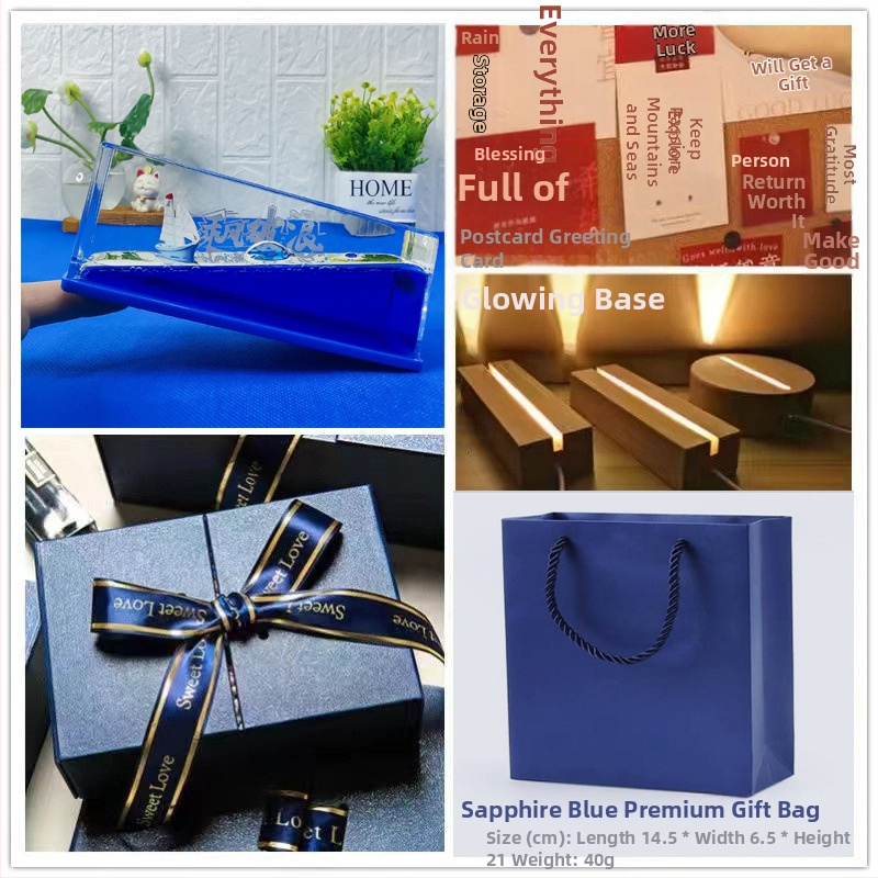 Mica Carte Roșie, populară în același stil, sticlă în derivă cu fluide pentru nave de croazieră, decorațiune pentru desktop, cutie cadou pentru ziua de naștere Titanic