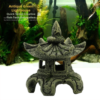 Acvariu peisaj decor micro peisaj pod pavilion grădină stil chinezesc bonsai peisaj ornamente far antic