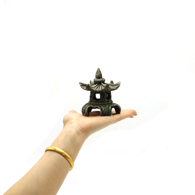 Acvariu peisaj decor micro peisaj pod pavilion grădină stil chinezesc bonsai peisaj ornamente far antic