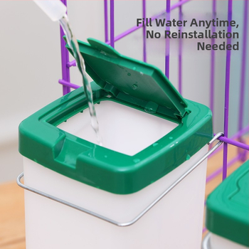 Κρήνη πόσης κουνελιού χονδρικής διασυνοριακής προμήθειας κατοικίδιων ζώων παπαγάλου κουνελιού μεγάλης χωρητικότητας κρεμαστή καρφίτσα πυροδότησης αυτόματη βραστήρα κατοικίδιων ζώων