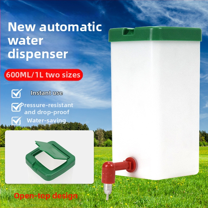 Bol nou pentru băut iepuri, fierbător etanș pentru animale de companie, dozator de apă potabilă super mare, fără demontare, irigare directă