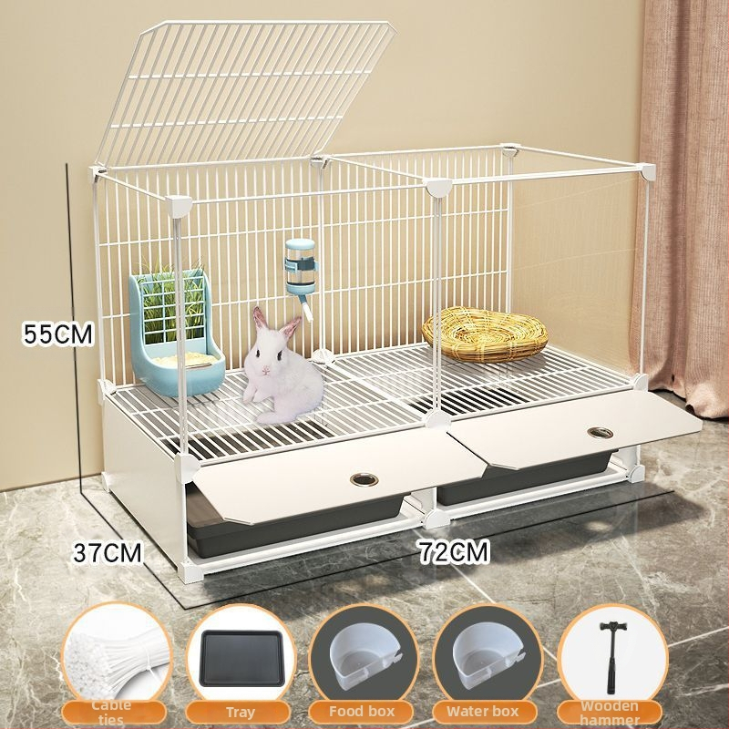 Küülikupuuri majapidamise suur siseruumides kasutatav küülikualus merisiga merisiga puur lemmiklooma küüliku pesa küülikupuur kahekihiline vanglavastane kaitse