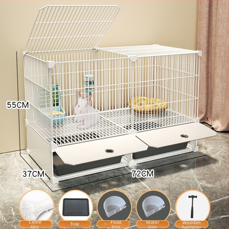 Küülikupuuri majapidamise suur siseruumides kasutatav küülikualus merisiga merisiga puur lemmiklooma küüliku pesa küülikupuur kahekihiline vanglavastane kaitse