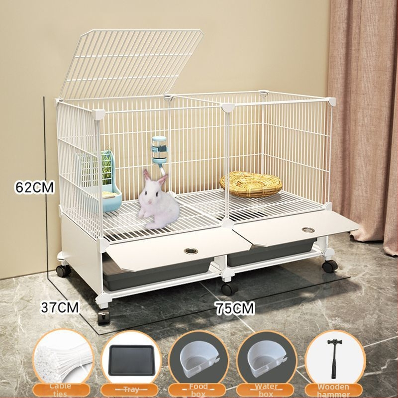 Küülikupuuri majapidamise suur siseruumides kasutatav küülikualus merisiga merisiga puur lemmiklooma küüliku pesa küülikupuur kahekihiline vanglavastane kaitse