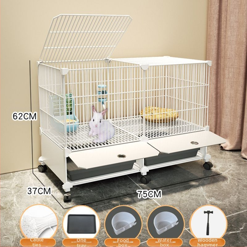 Küülikupuuri majapidamise suur siseruumides kasutatav küülikualus merisiga merisiga puur lemmiklooma küüliku pesa küülikupuur kahekihiline vanglavastane kaitse