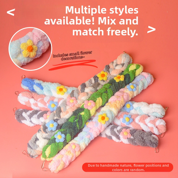 Coardă de alpinism cu sac de miere, leagăn drăguț, scară de alpinism, papagal, jucării pentru păsări, consumabile, frânghie de bumbac colorată, decor de hamster drăguț