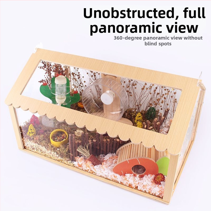 Клетка за хамстери за наблюдение на звезди, голяма вила, 60 кутии за хранене на златни мечки, доставени до вила Haukli Wo