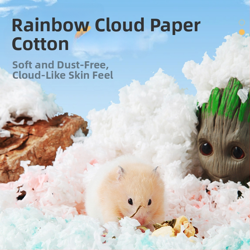 Памучен тампон за хамстери, естествен памучен тампон без прах, дезодорант за малки животни, памучна пулпа, абсорбираща дървесна стърготина, консумативи за хамстери