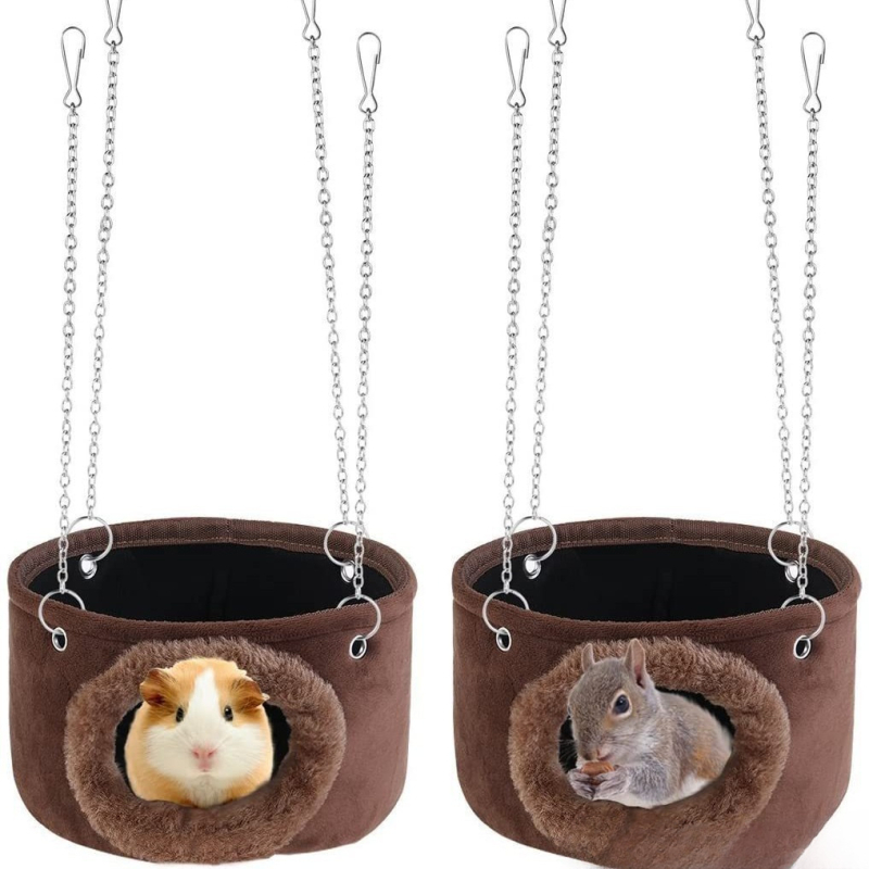 Хамак за малки домашни любимци, висяща кошница за хамстери, висящо гнездо за хамстери, хамак Тоторо, топло кашмирено гнездо Four Seasons