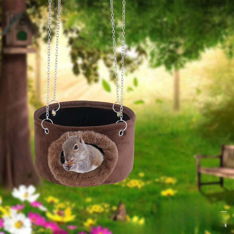 Хамак за малки домашни любимци, висяща кошница за хамстери, висящо гнездо за хамстери, хамак Тоторо, топло кашмирено гнездо Four Seasons
