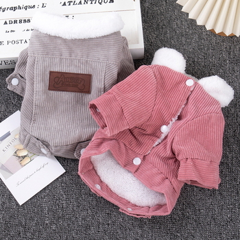 Ρούχα για σκύλους, φθινοπωρινά και χειμωνιάτικα, ζεστασιά, γιλέκο αρνιού με επένδυση από φλις, αρκούδα, corgi, γάτα, ρούχα κατοικίδιων ζώων, χονδρική