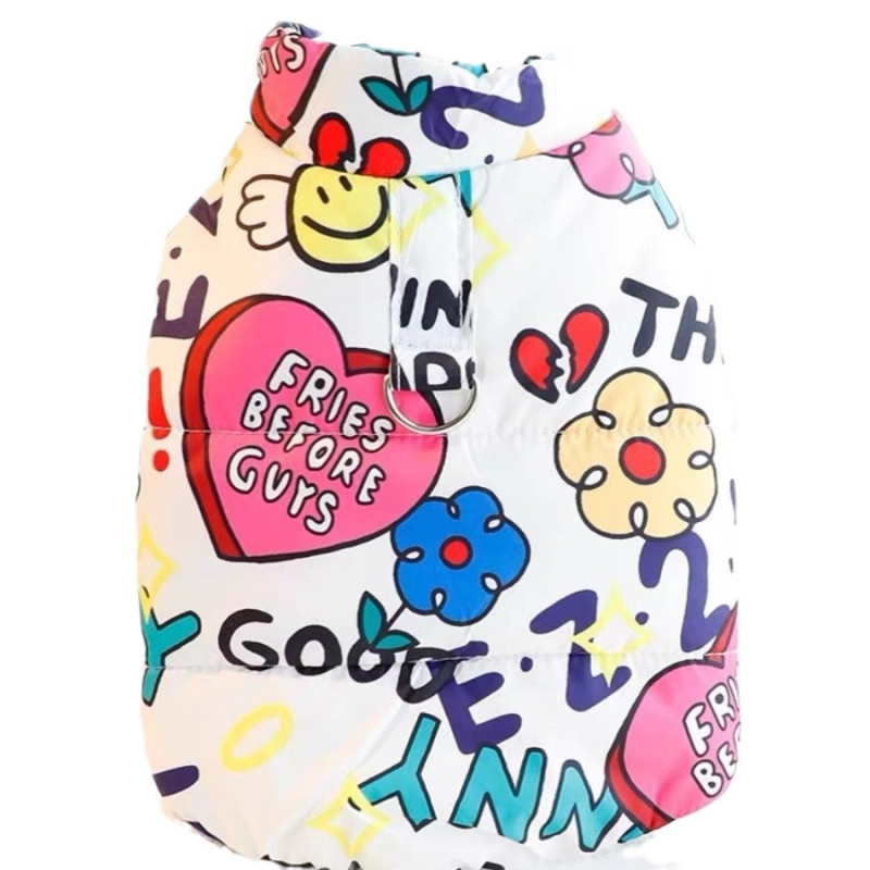 Odjeća za kućne ljubimce za pse, jesenska i zimska odjeća, plišani medvjedić i mačka, podstavljeni topli pamučni kaput, zimski šareni pamučni prsluk