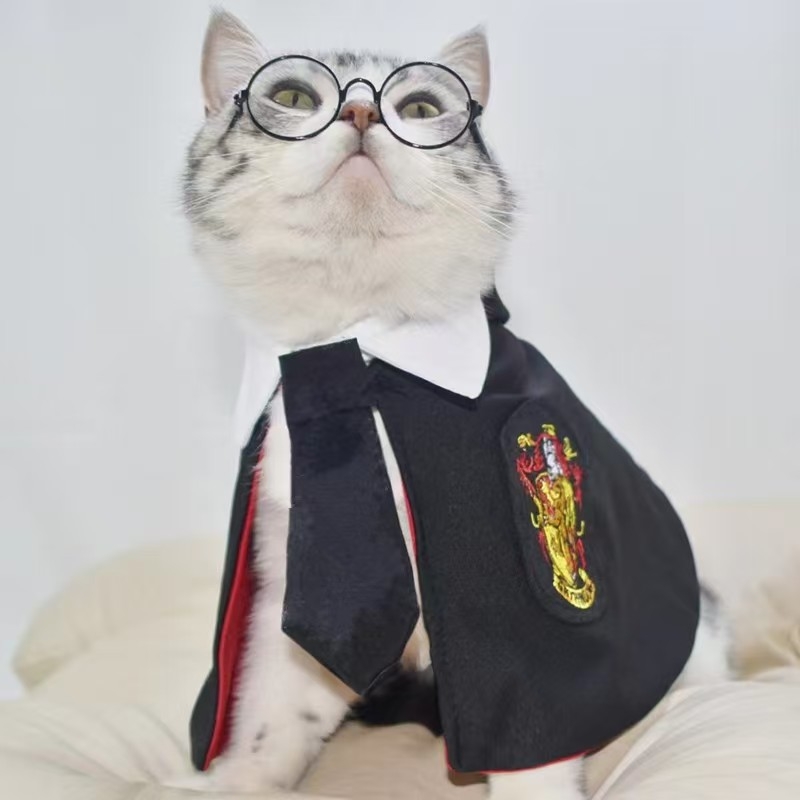 Интернет Celebre Котка Домашни любимци Куче Хари Потър Магическо наметало Колежанско наметало Малко кучешко наметало Хелоуин наметало
