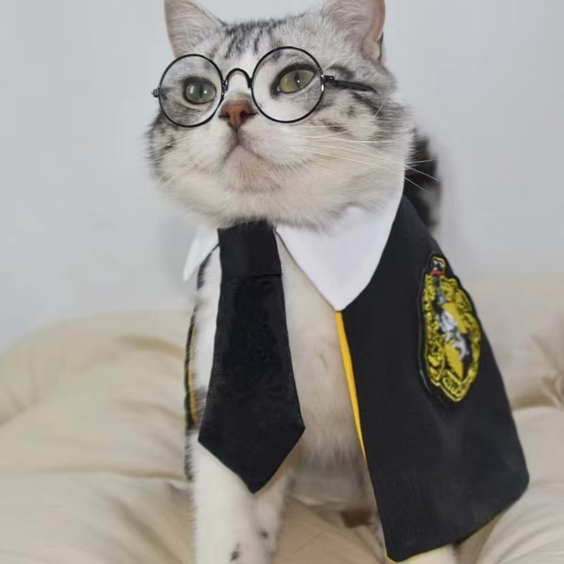 Интернет Celebre Котка Домашни любимци Куче Хари Потър Магическо наметало Колежанско наметало Малко кучешко наметало Хелоуин наметало
