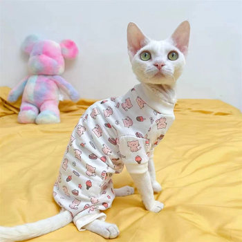 Пролетни нови котешки дрешки, немски четириноги, противоплъзгащи, плътно прилепнали летни дрехи с климатик, напълно опакована защита за коремче за домашни любимци и котенца
