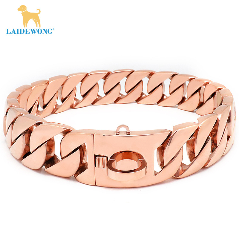 na zalihi 32 mm široki zlatni lanac za pse od nehrđajućeg čelika ogrlica za borbu s bikovima za velike pse od titana i čelika prekogranična vruća rasprodaja