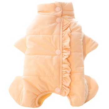 Ρούχα σκύλου για τετράποδο χειμώνα, προστασία κοιλιάς, αποστείρωση, βαμβακερά ρούχα, ύφασμα με πούπουλα, μικρό σκυλί, Teddy pet 5535