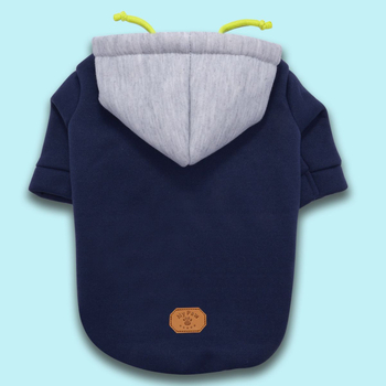 Νέα ρούχα για κατοικίδια σε διασυνοριακό επίπεδο για το φθινόπωρο και το χειμώνα, απλό πουλόβερ με κουκούλα, σε αντίθεση με τα χρώματα, για σκύλους, φούτερ για κατοικίδια