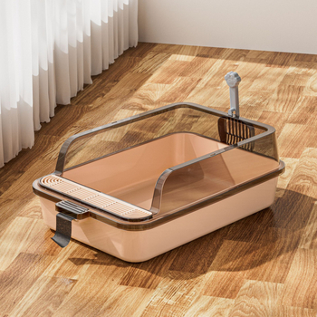 Levehető, nyitott, fröccsenésgátló macskavécé, szagmentes, félig zárt macskaalomtál, extra nagy macskaalomtál, kisállat-kellékek