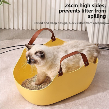 Prijenosni umivaonik za mačji WC, veliki umivaonik za mačji WC koji se montira na automobil, sklopivi prijenosni umivaonik za mačji WC s zaštitom od prskanja