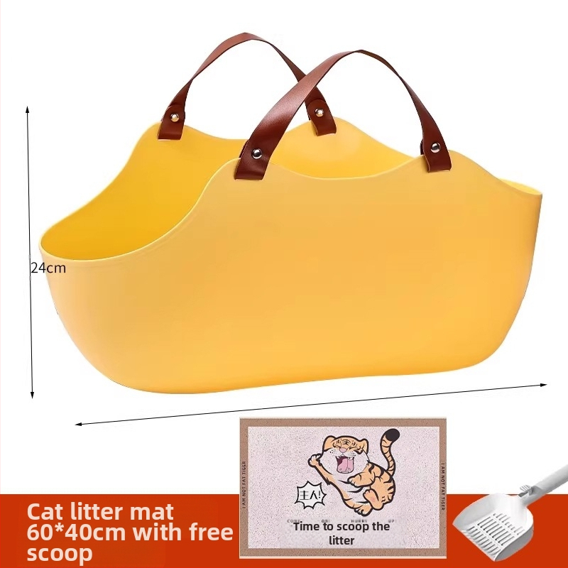 Prijenosni umivaonik za mačji WC, veliki umivaonik za mačji WC koji se montira na automobil, sklopivi prijenosni umivaonik za mačji WC s zaštitom od prskanja