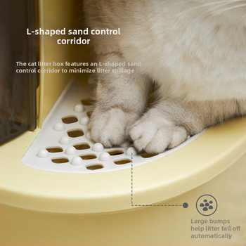Εργοστασιακή άμεση λεκάνη άμμου για γάτες, υπερμεγέθης διάδρομος, αντιπυρετική, πλήρως κλειστή λεκάνη άμμου για γάτες, αποσμητικό, τουαλέτα για γάτες