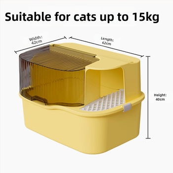 Εργοστασιακή άμεση λεκάνη άμμου για γάτες, υπερμεγέθης διάδρομος, αντιπυρετική, πλήρως κλειστή λεκάνη άμμου για γάτες, αποσμητικό, τουαλέτα για γάτες