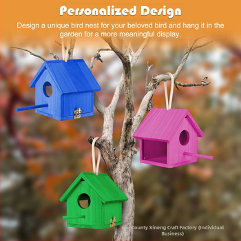 Ξύλινο κλουβί πουλιών, φωλιά πουλιών, εξωτερικό κουτί αναπαραγωγής πουλιών, κλουβί πουλιών DIY, αυλή, βιότοπος πουλιών, κρεμαστό κλουβί πουλιών