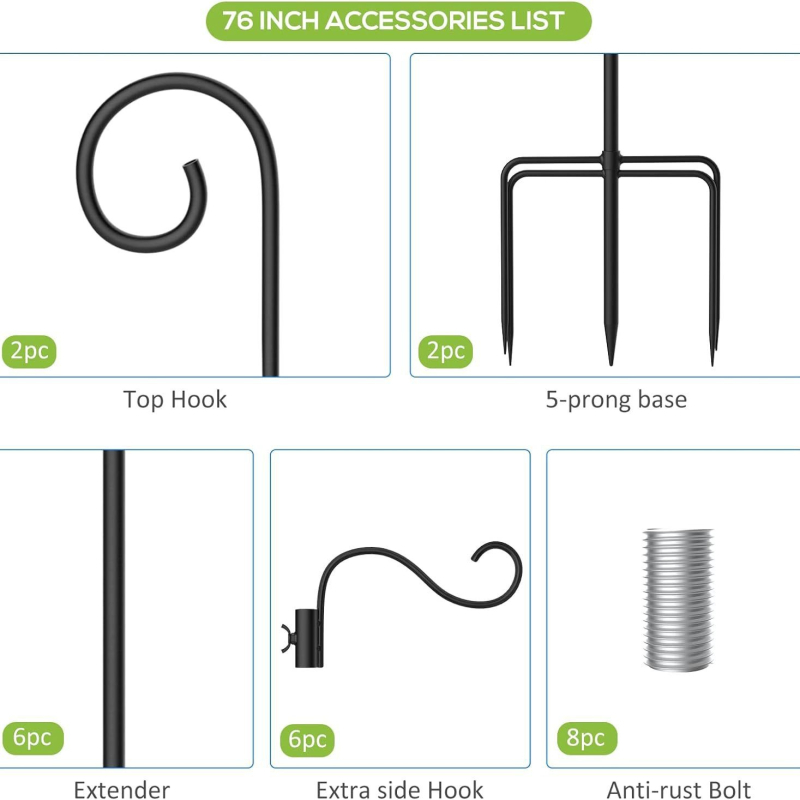 Karšto pardavimo piemens kablys geležinis amatų lauko nerūdijantis sodo žemės kuolas nuimamas nerūdijantis dizainas