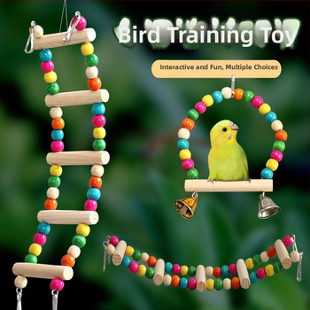 Papagáj madárjáték ketrec hinta szivárványhíd határokon átnyúló papagáj játék kombinációs készlet madárkellékek