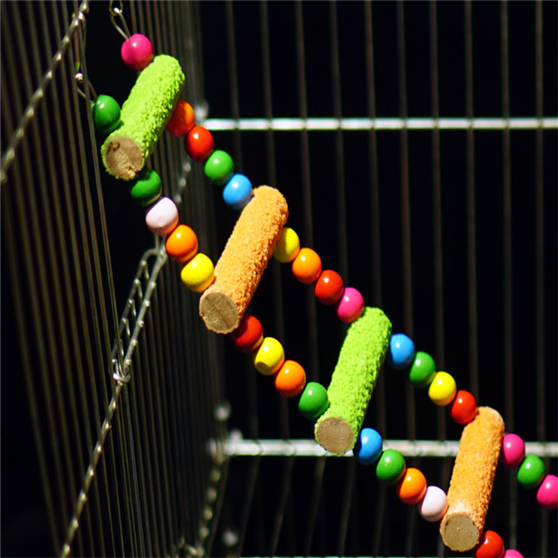 Papagáj madárjáték ketrec hinta szivárványhíd határokon átnyúló papagáj játék kombinációs készlet madárkellékek