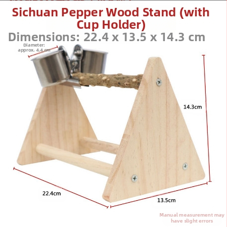 Stalak za vježbanje na radnoj površini, stalak za stanicu od punog drva, platforma, stalak za stanicu od matiranog bodljikavog jasenova drveta, interaktivni ručno uzgojeni božur, tigrasta koža, ptica